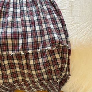 Hill House Home “Ellie” Midi dress multi colored tartan print